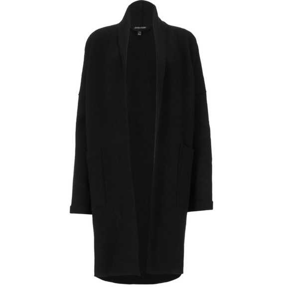 Eileen Fisher 100% wool shawl high collar thin jacket - Picture 6 of 14